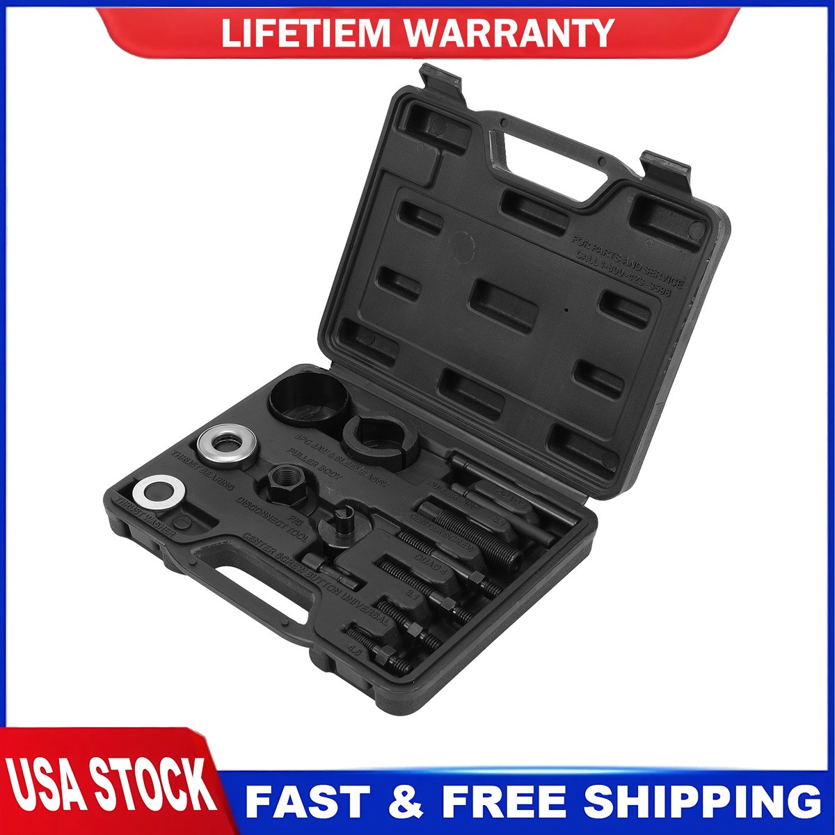 14PCS Auto Power Steering Pump Pulley Puller Remover Installer Tool US