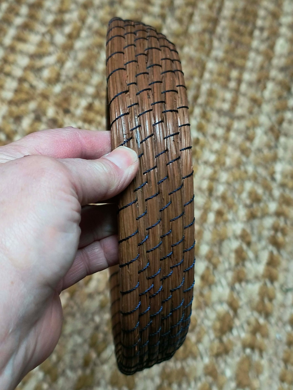 HAND WOVEN BASKET - 10X9X2 inch