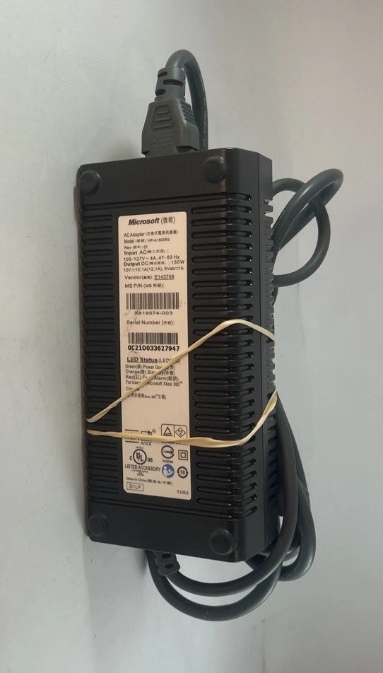 Microsoft Xbox 360 Console Power Cord Only No HDD TESTED