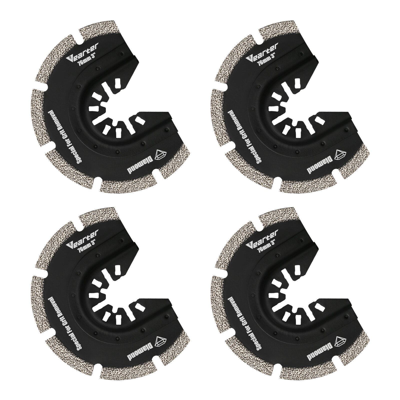 4PCS 76mm Oscillating Multi Tool Diamond Saw Blades Grout Ceramic Tile Cutter