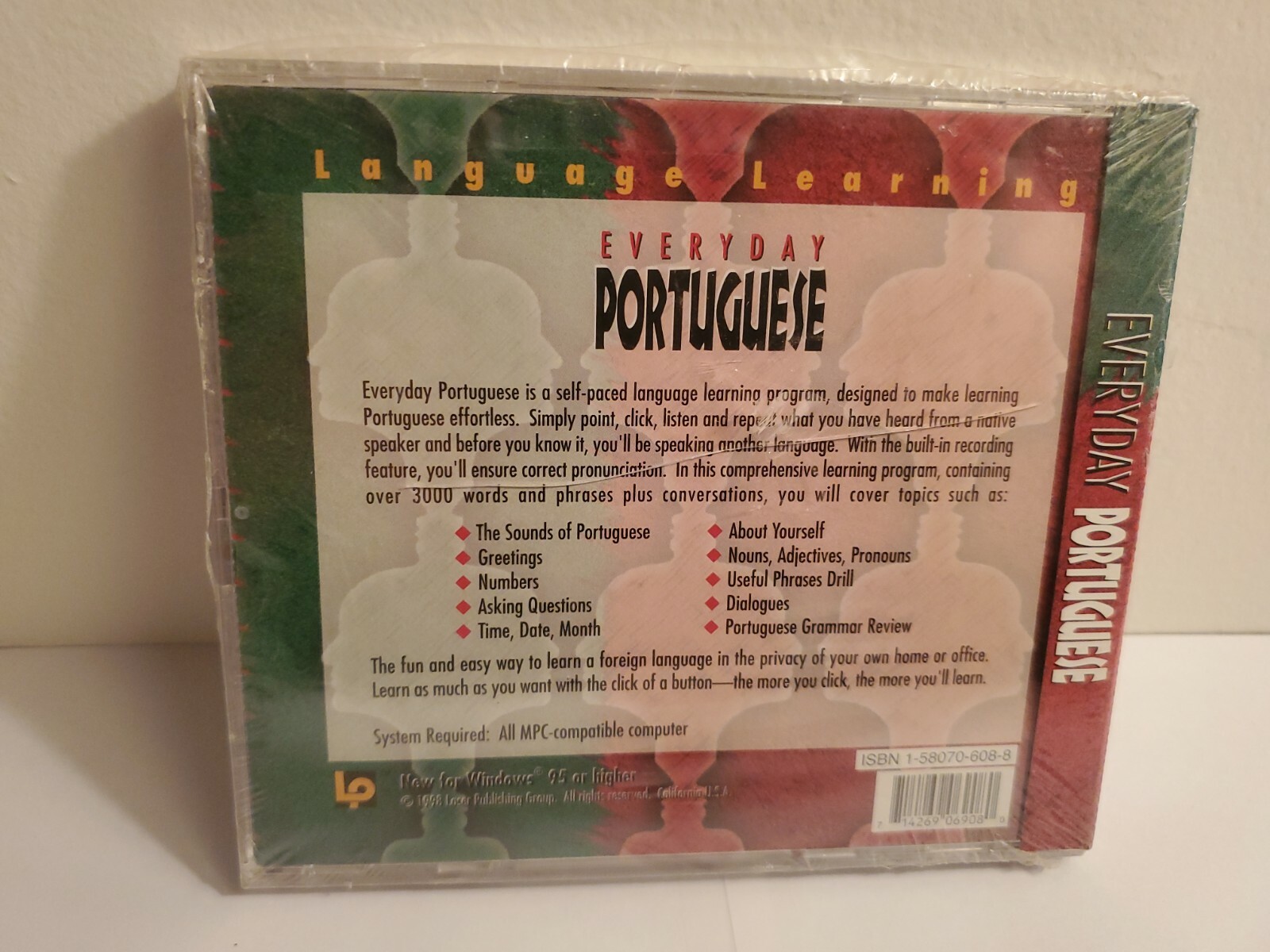 Everyday Portuguese Language Learning Software (Windows, 1998, Laser) New