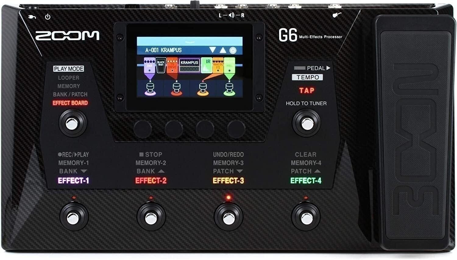 Zoom G6 Guitar Multi-Effects Processor with Expression Pedal, Touchscreen...