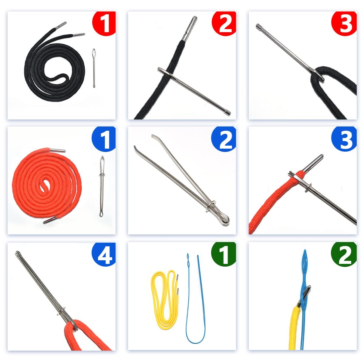 24Pack Drawstrings Universal Drawstrings with 4pcs Drawstring Threaders 10pcs...