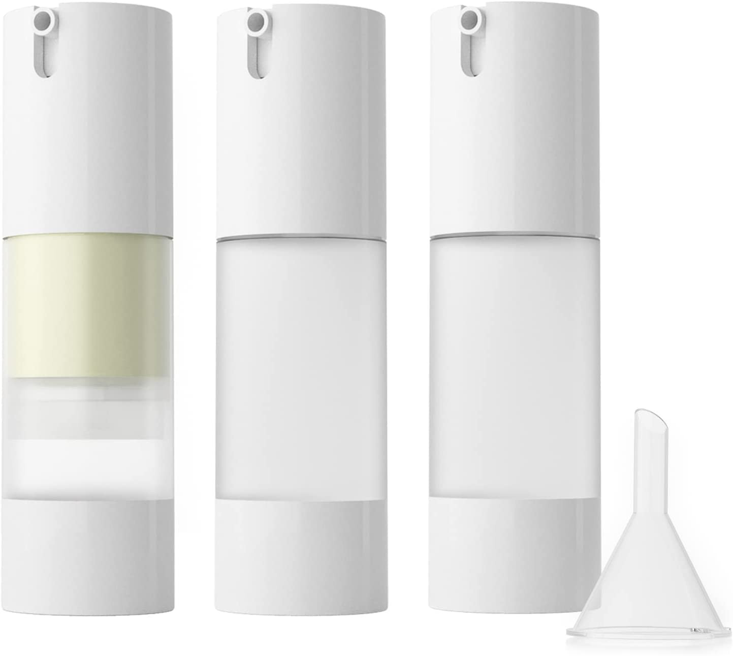 3Pcs Empty Refillable Airless Pump Bottle,Travel Foundation Containers,Airless C