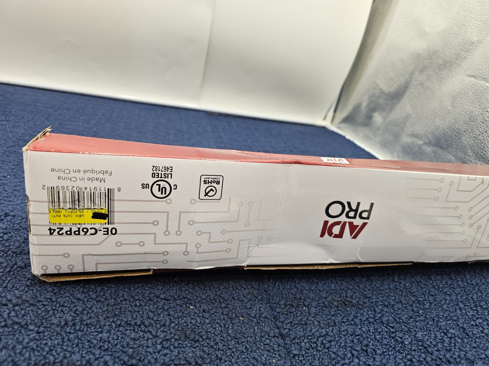 ADI PRO 0E-C6PP24 CAT6 24-Port Patch Panel 19 inch 1U Rack Mount