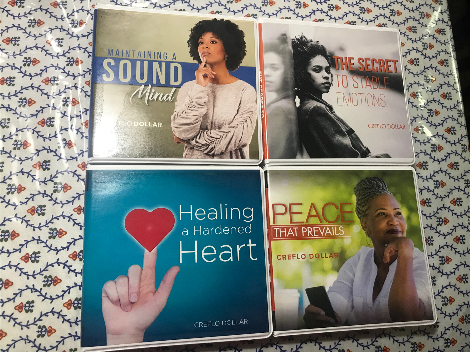 Creflo Dollar Lot Of 4 Audiobooks.Peace That Prevails,Healing A Hardened Heart,