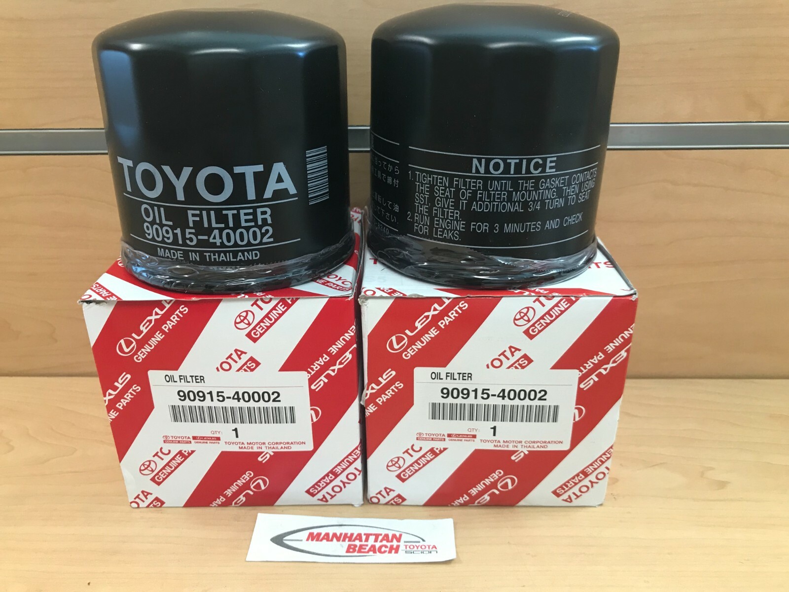 GENUINE TOYOTA DIESEL OIL FILTER 90915-40002 SET OF 2 LANDCRUISER  & PICKUP