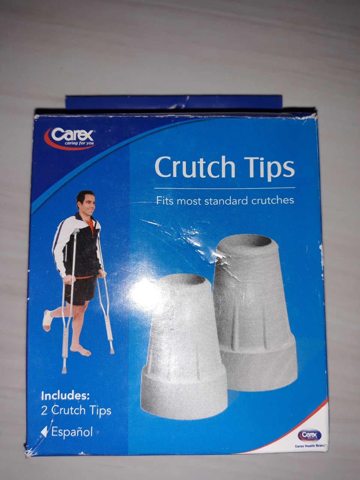 Carex Crutch Tips Standard 7/8" Gray