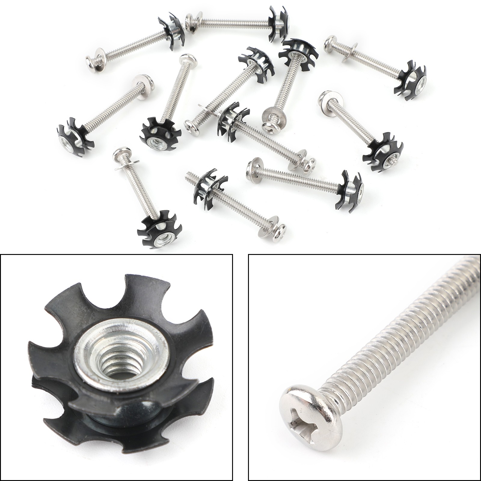 6/8/10/12pcs REPAIR KIT Star nuts 1/4-20 screws For 1" OD tube Threadless Forks!