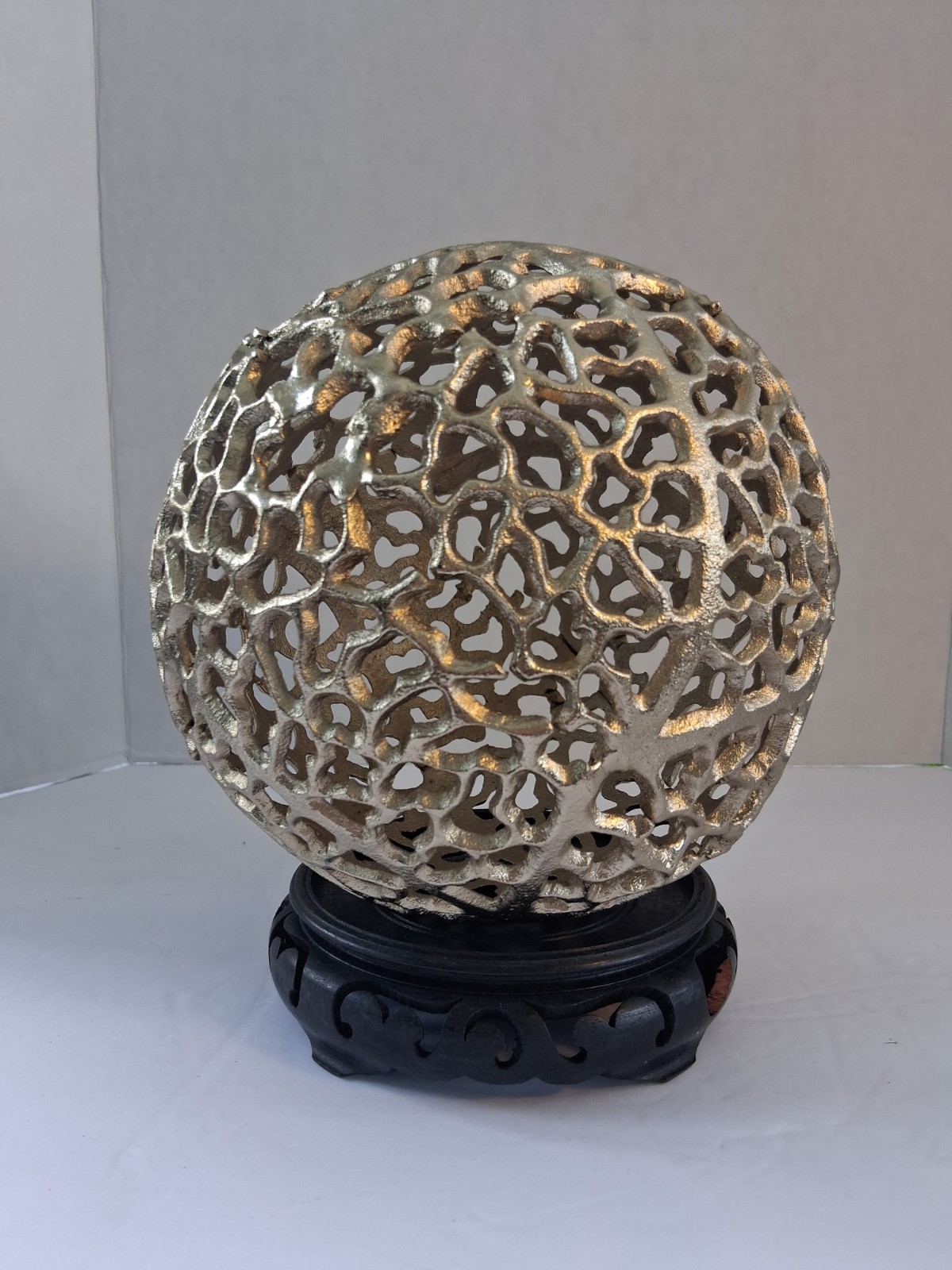 Metallic Gold Fillagree Sphere/Orb
