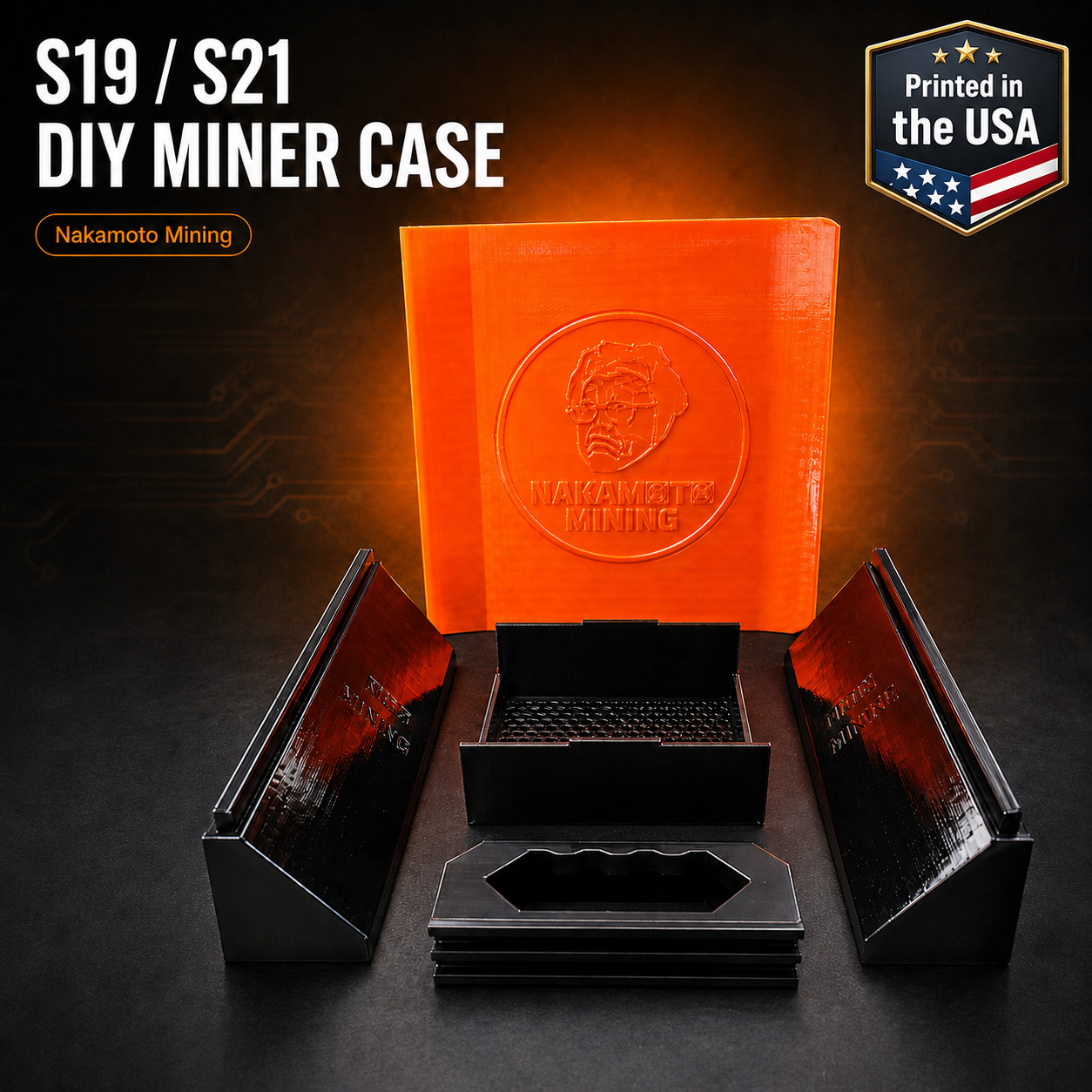 Nakamoto Mining Case for S19 S21 Hashboard DIY Bitcoin Miner Loki S19 XP S19J