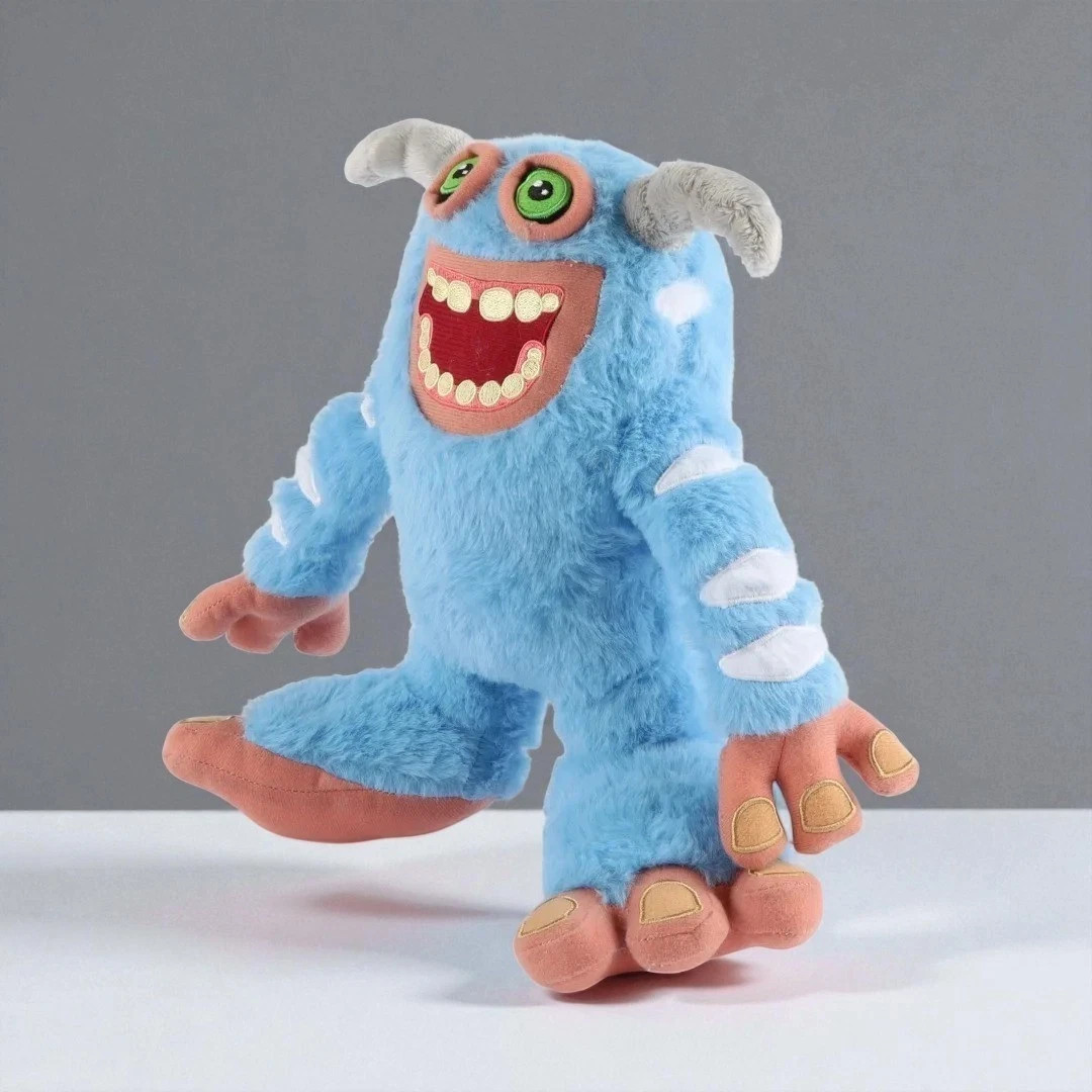 31cm  Blue Mammott Plush Toy, My Singing Monsters Soft Stuffed Doll Collectible