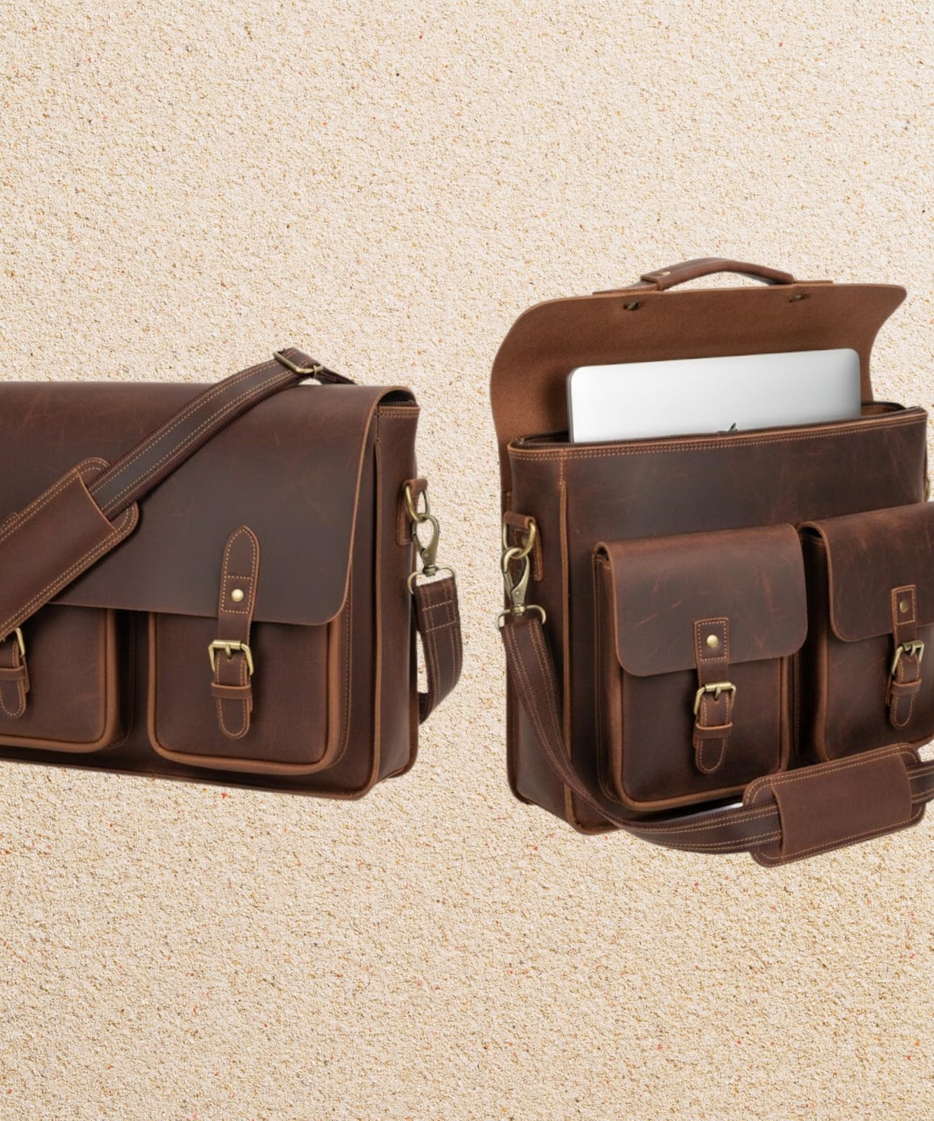 Hell Blues Bag Strap Replacement - Genuine One Size, Rustic Brown Buff