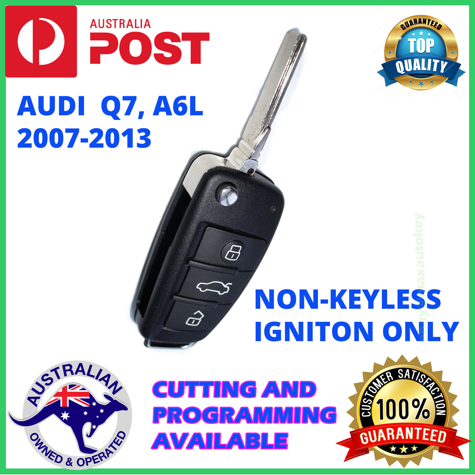 AUDI Q7 A6L REMOTE KEY 2007 2008 2009 2010 2011 2012   "PROGRAMMING AVAILABLE*