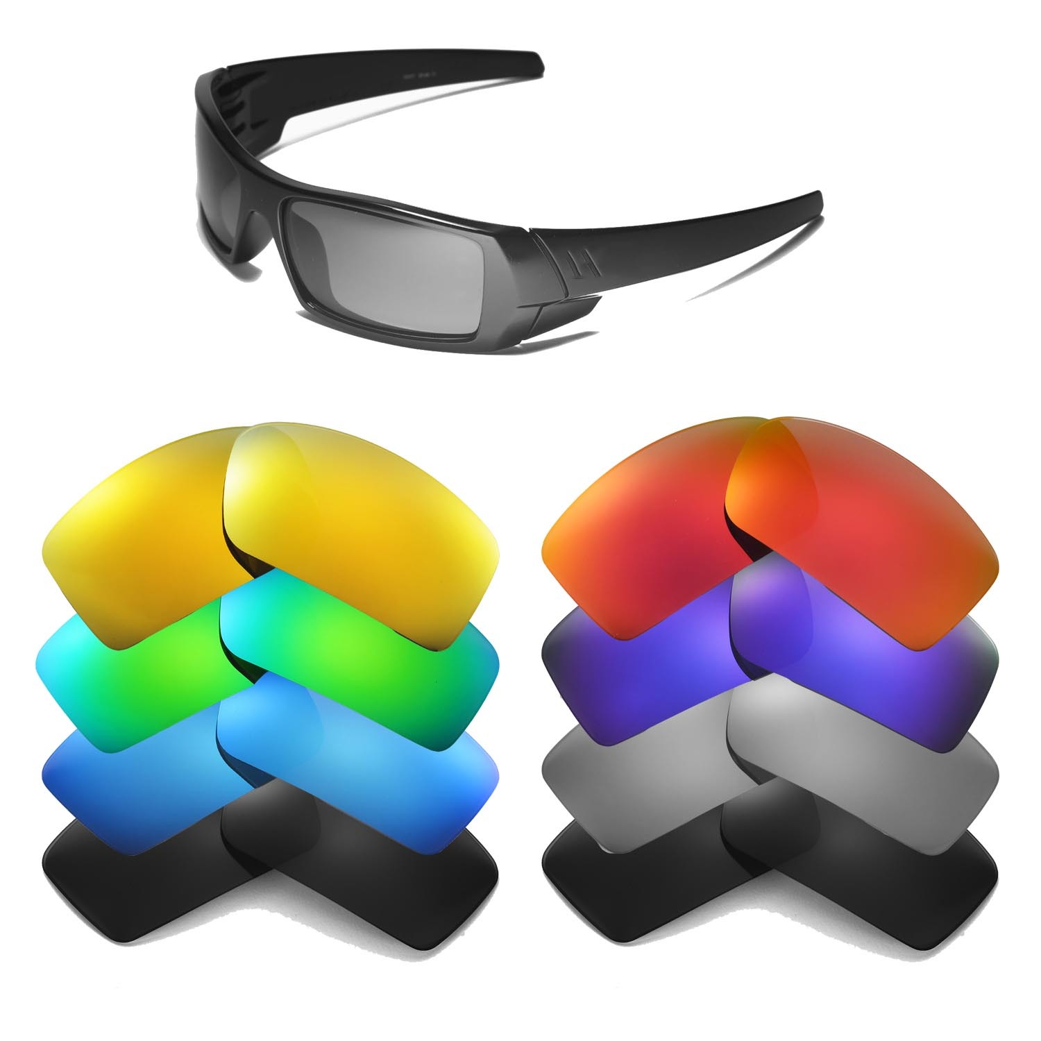 Walleva Replacement Lenses for Oakley Gascan Sunglasses - Multiple Options