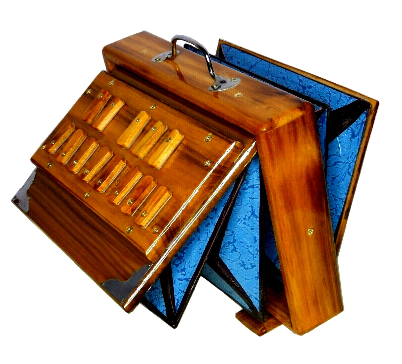 Shruti Box Surpeti Bhajan Kirtan Teak Wood 440Hz 13 NOTES SIZE 15" X 10" X 3"
