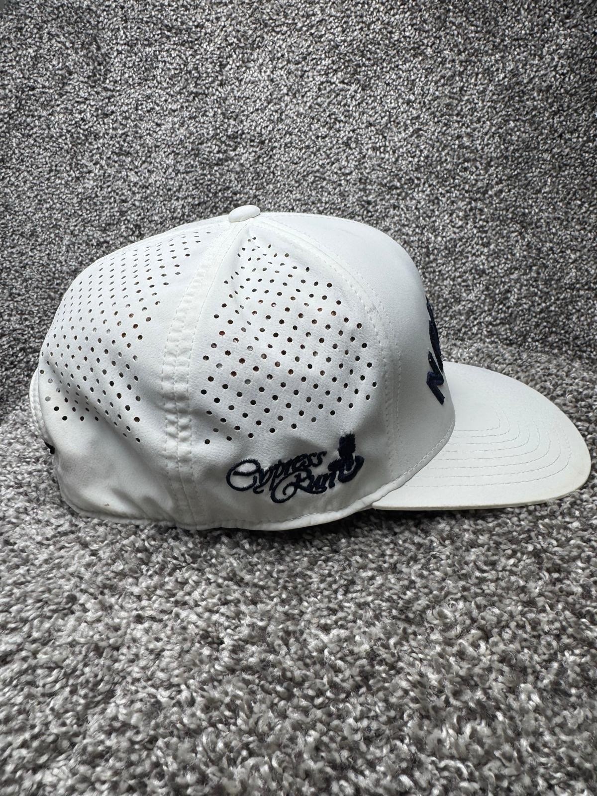 G/Fore Hat Cap Snapback One Size White Golf Hat Adjustable THE RUN Reversed