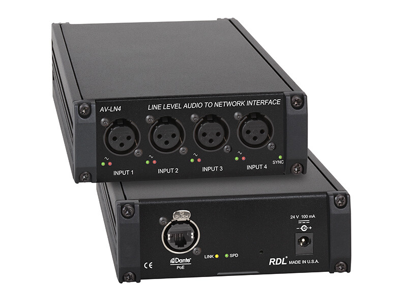 RDL AV-LN4 Line Level Audio to Network Interface