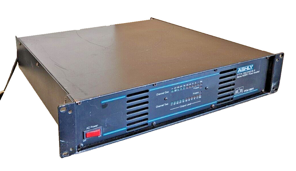 Ashly FTX-1501 Series II MOSFET Power Amp 175W RMS  @ 8 Ohms Stereo- Powers On