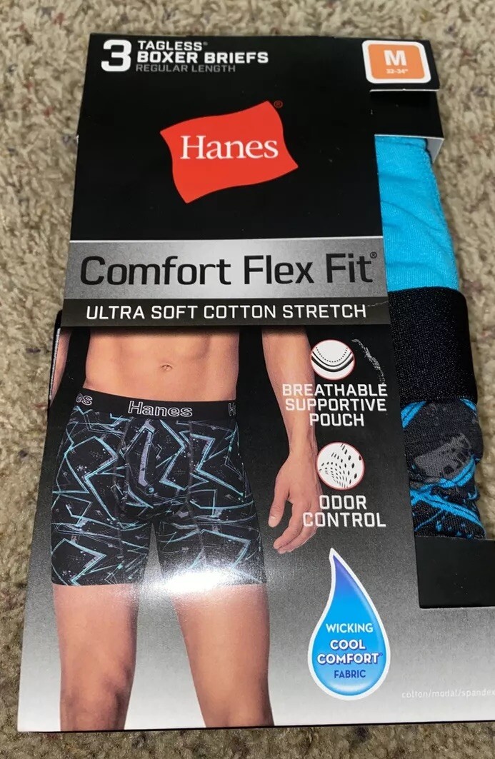 Hanes Men's Comfort Flex Support Pouch Boxer Briefs (3 Pack)L,2XL,3XL