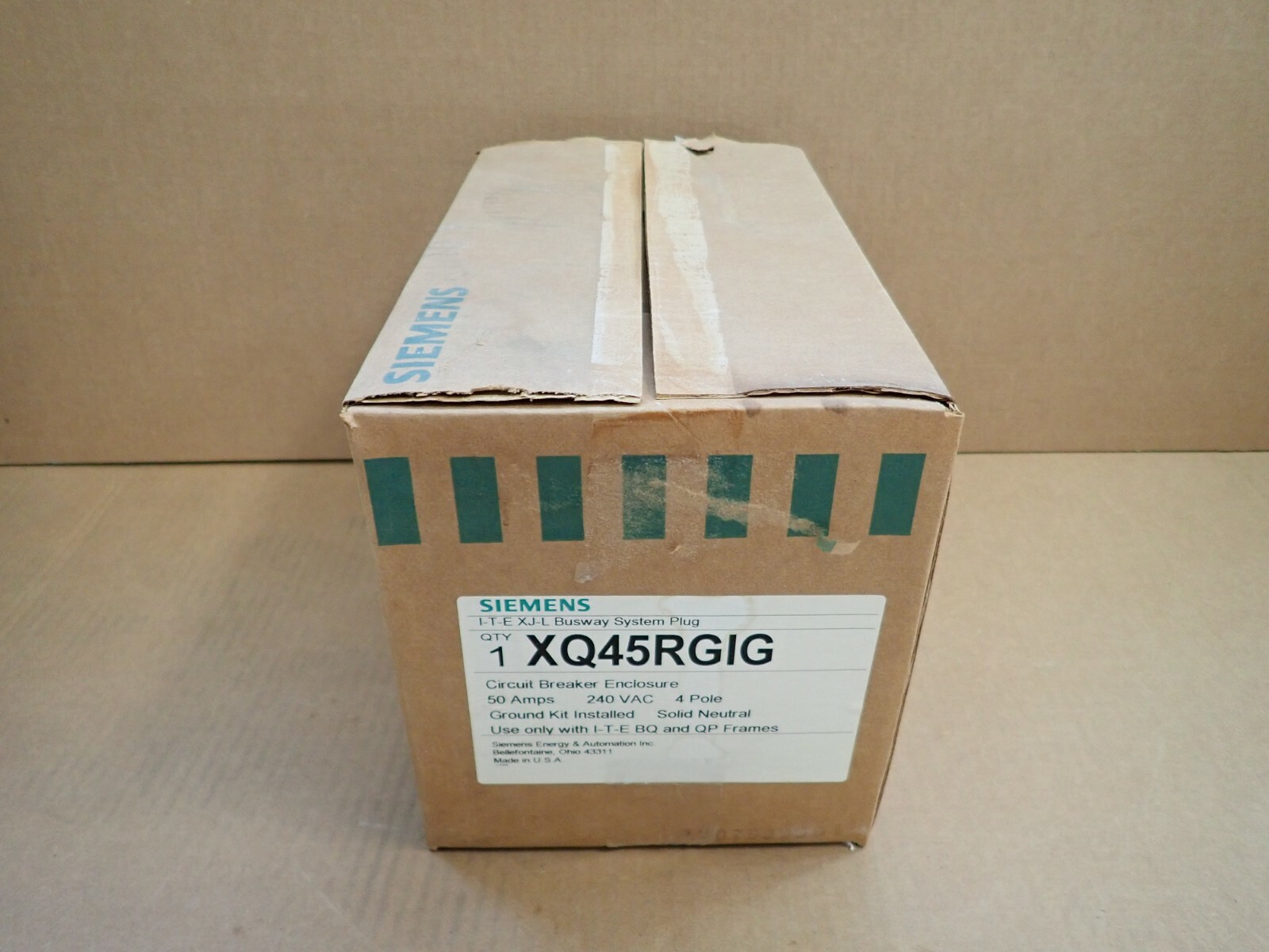 NEW Siemens XQ45RG XQ45RGIG Breaker Type 50A 240V 4P  X-J-L Busway Plug