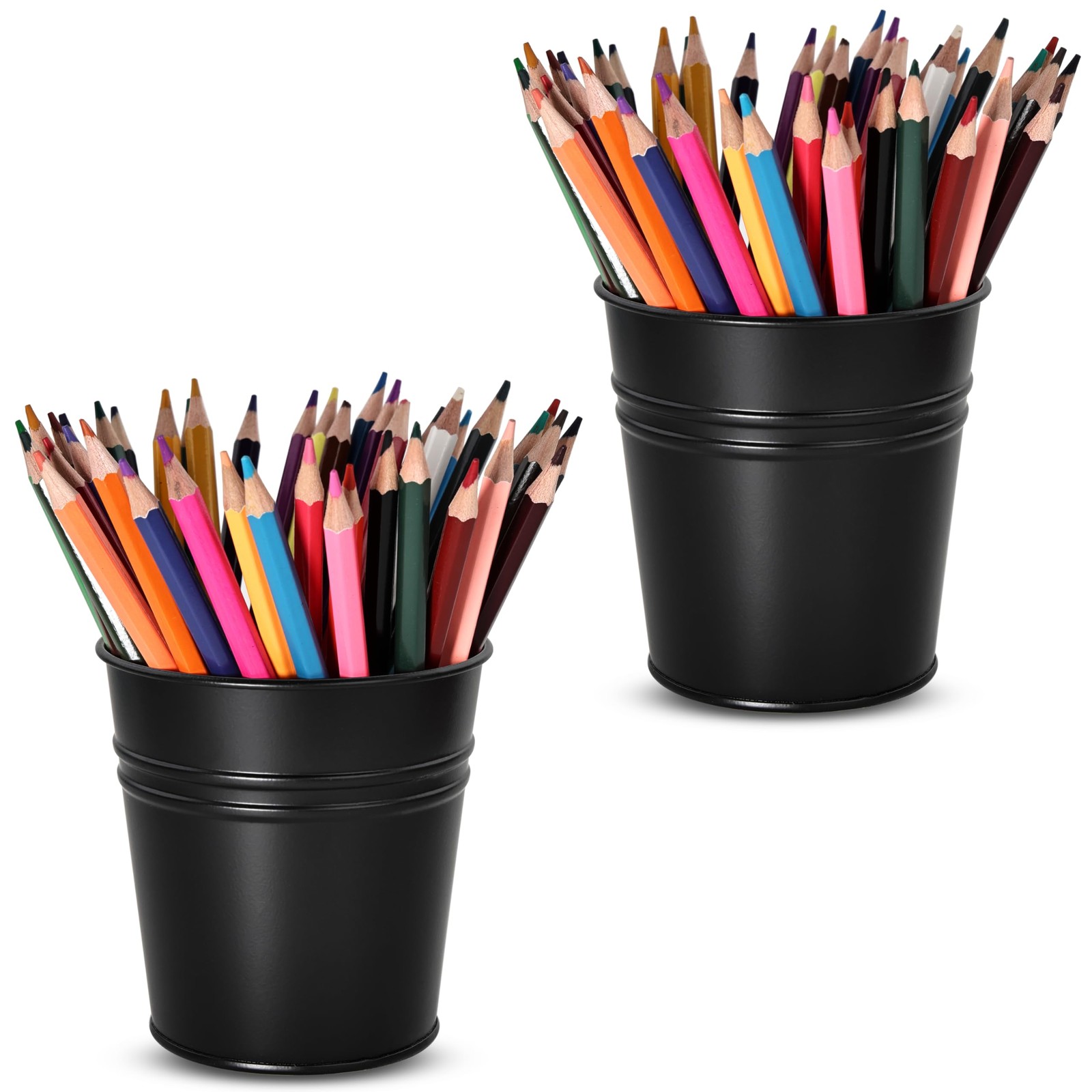 Pen Holder Cups for Desk,Metal Pencil Holder,Marker Pen Storage Holder Deskto...