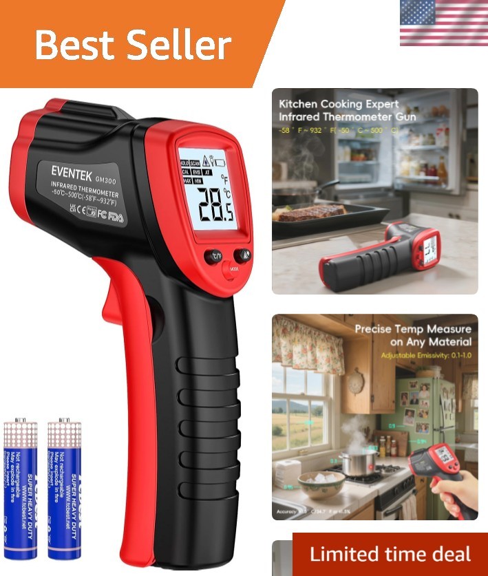 2025  Infrared Thermometer Gun -58°F to 932°F for Fast Cooking & Safety
