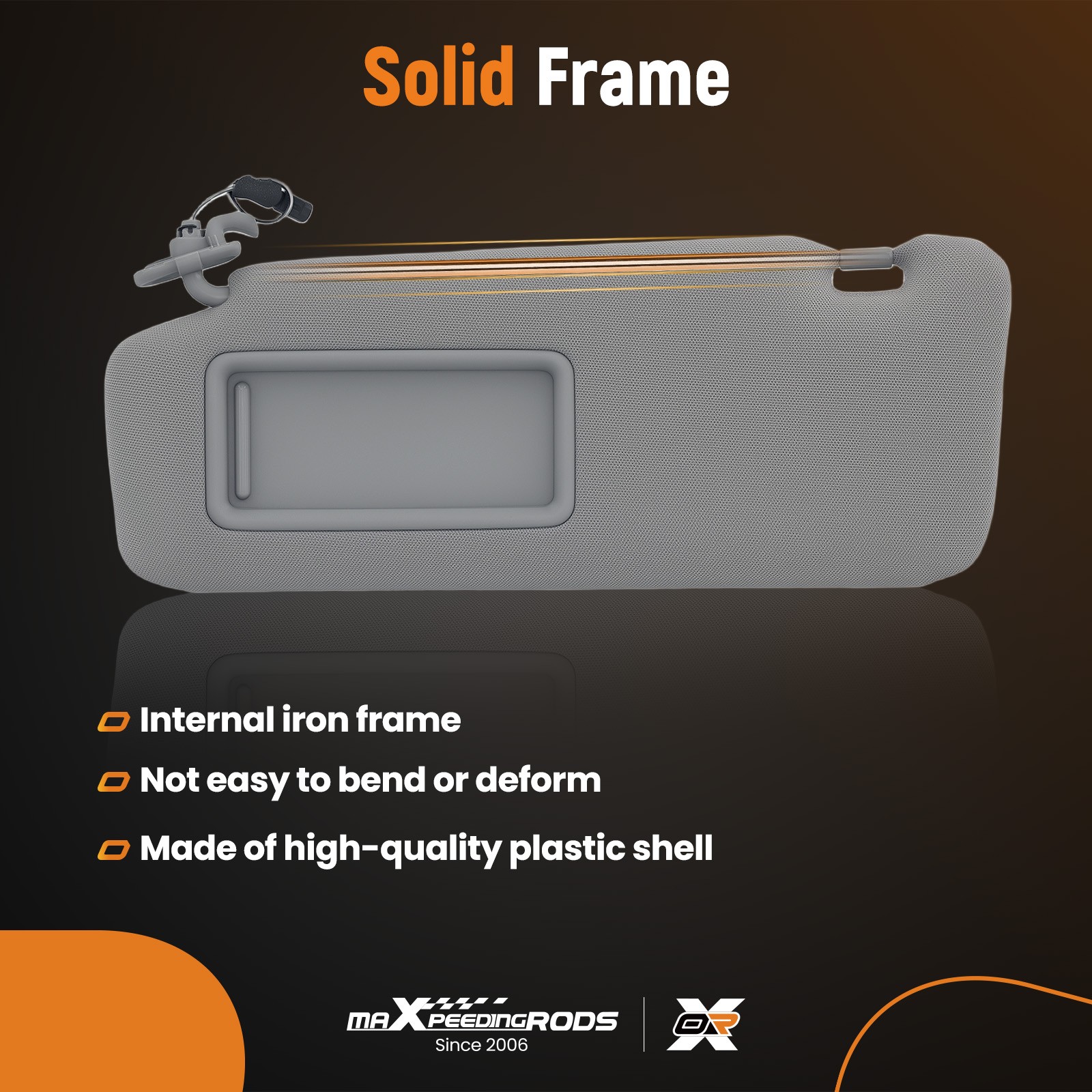 Driver Side Sun Visor with Light for Mazda CX-9 3.7L 2010-2015 TDY1-69-320