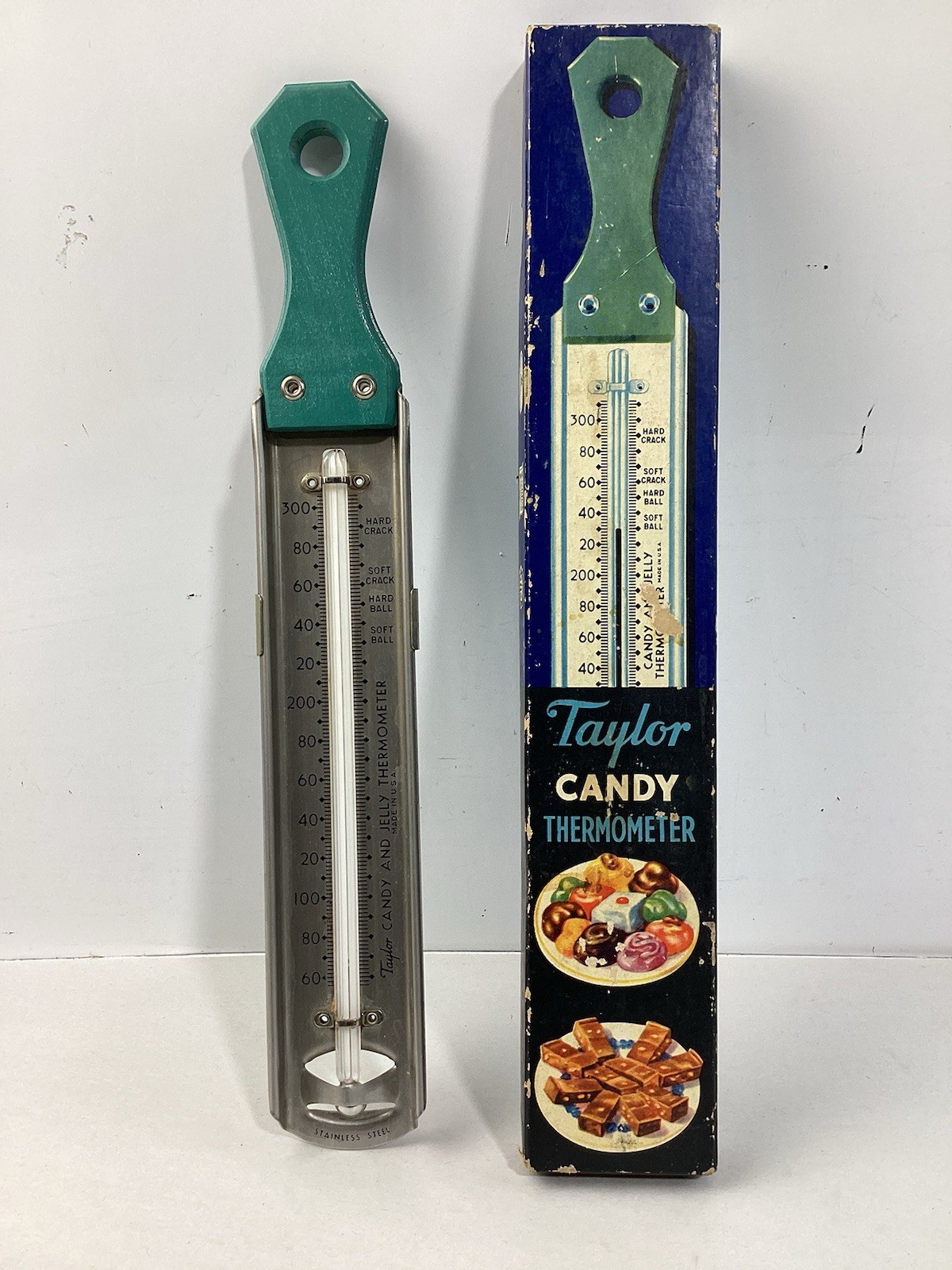 Vintage Taylor Candy and Jelly Thermometer With Clip In Original Box