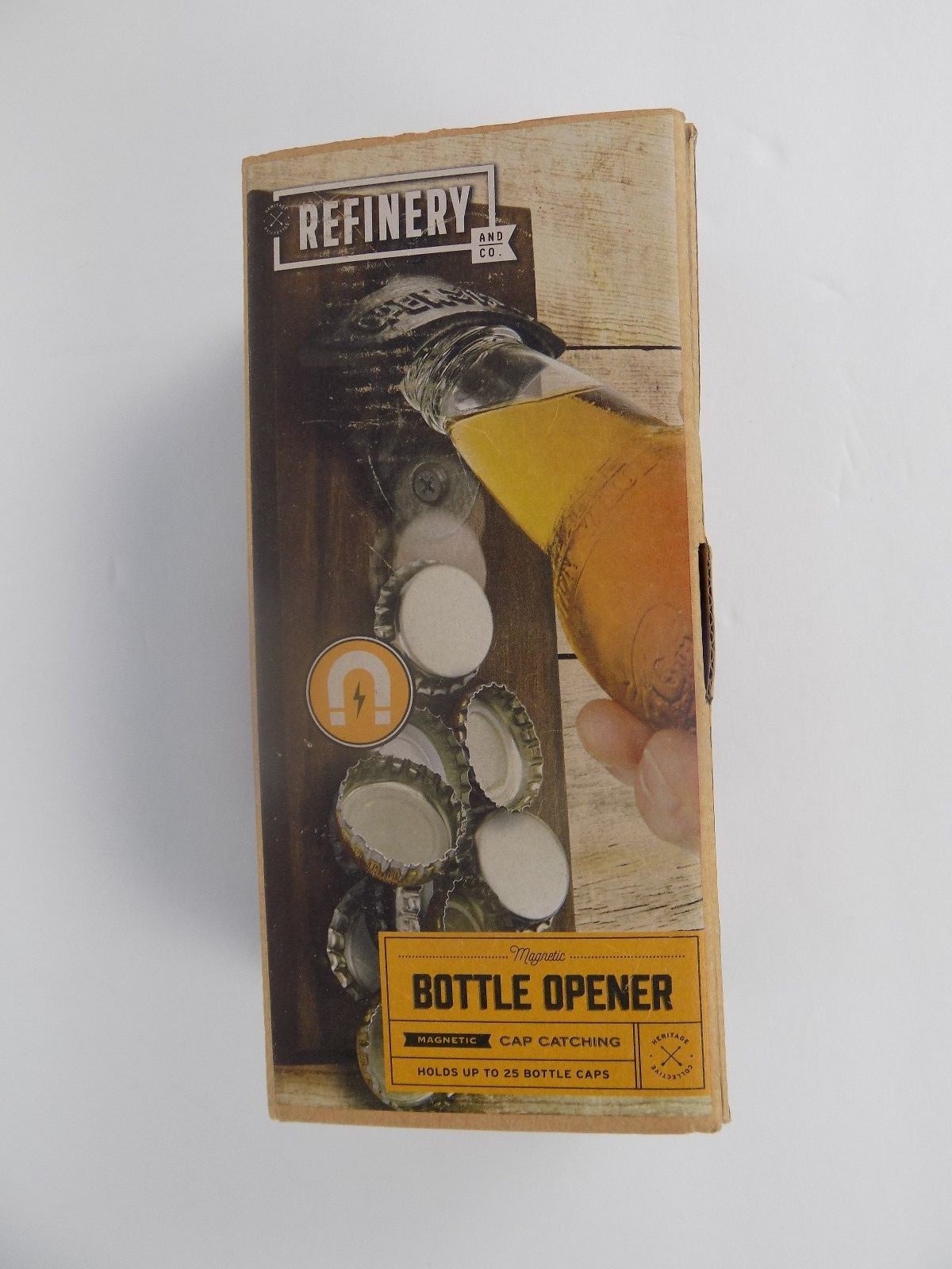 Refinery Metal Magnetic Bottle Opener Cap Catching New in Box