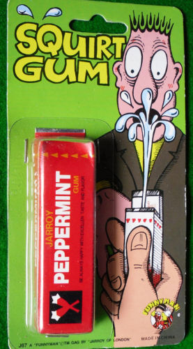 Squirt Chewing Gum Finger Trap Practical Joke Prank Trick Gag Party Bag Filler
