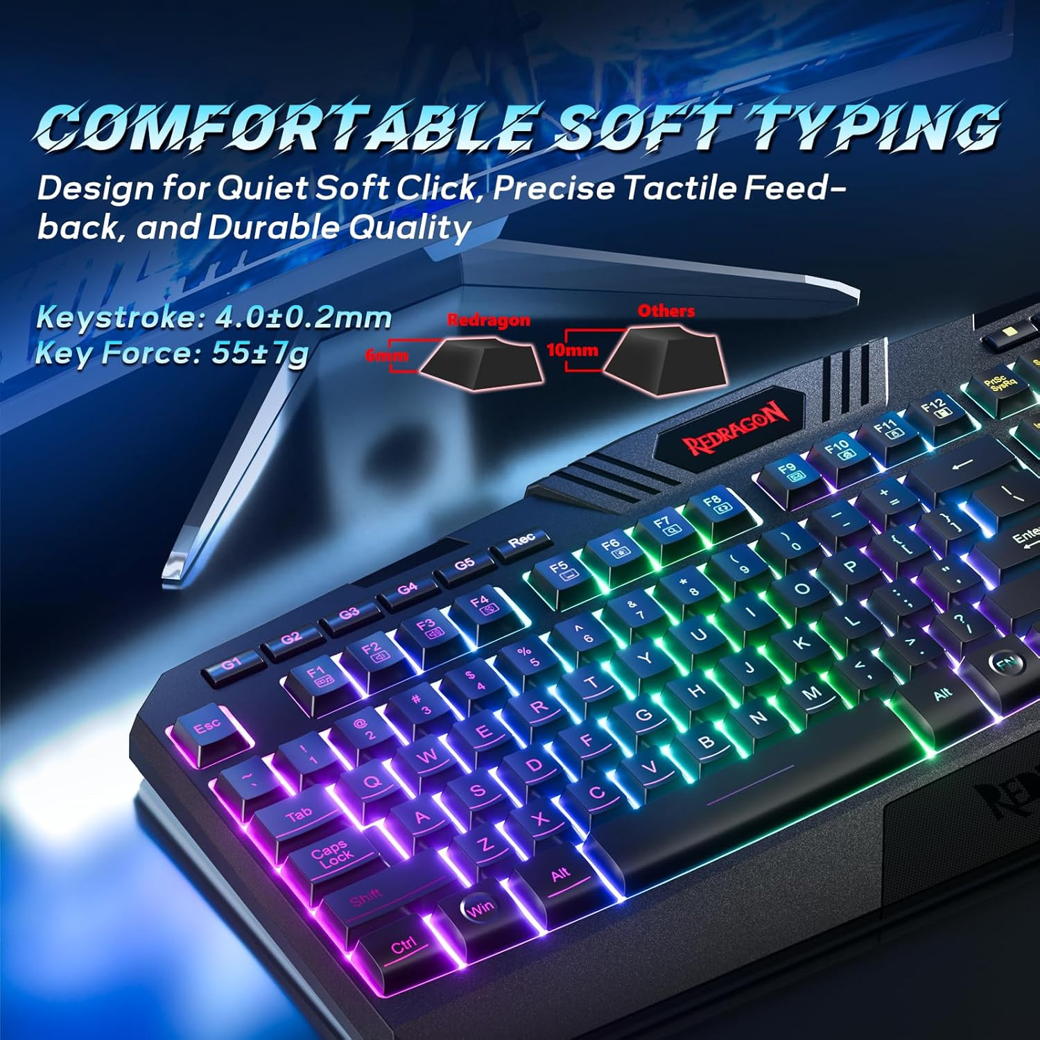 S101-3 PRO Gaming Keyboard and Mouse, RGB Backlit Programmable Keyboard Mouse wi