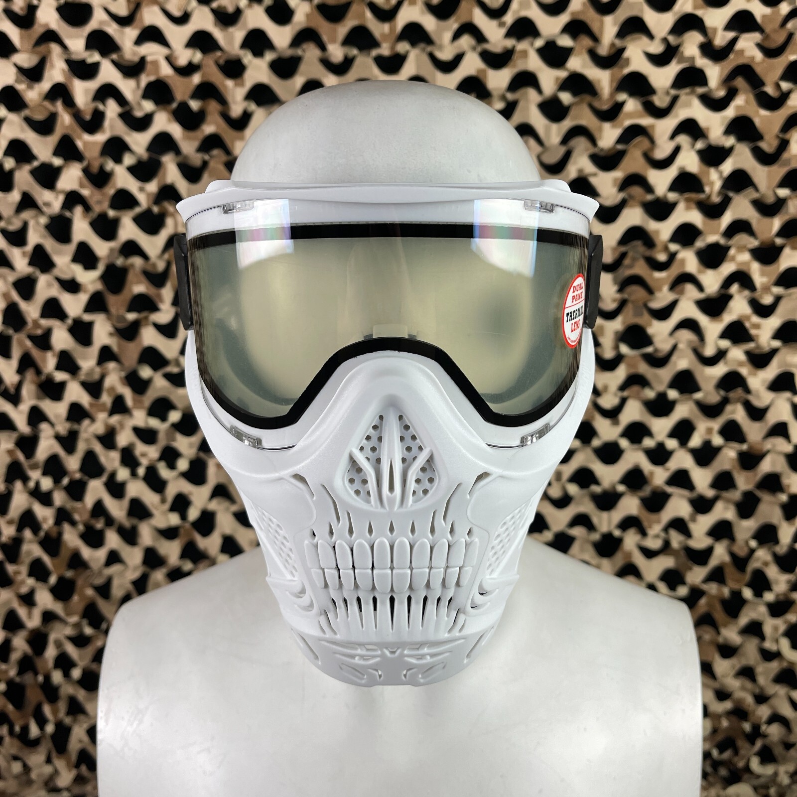 NEW HK Army HSTL Skull Thermal Paintball Mask - (White w/ Clear Lens)