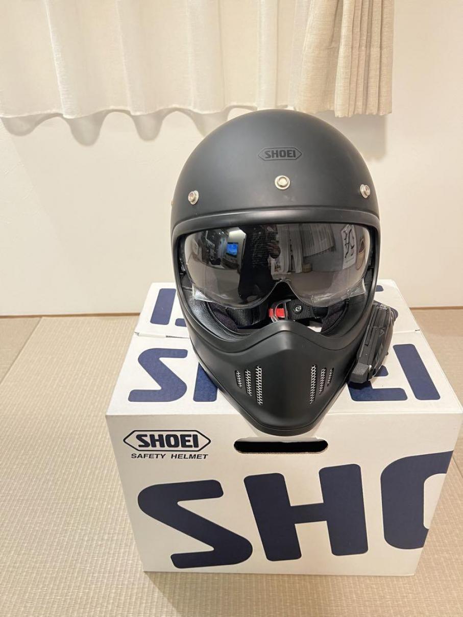 SHOEI EX-ZERO Matt Black Helmet Motorcycle Full Face Size M 57cm 22.4" off-road