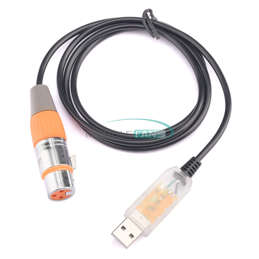 USB to DMX Interface Adapter Cable Stage Light PC DMX512 Controller Dimmer