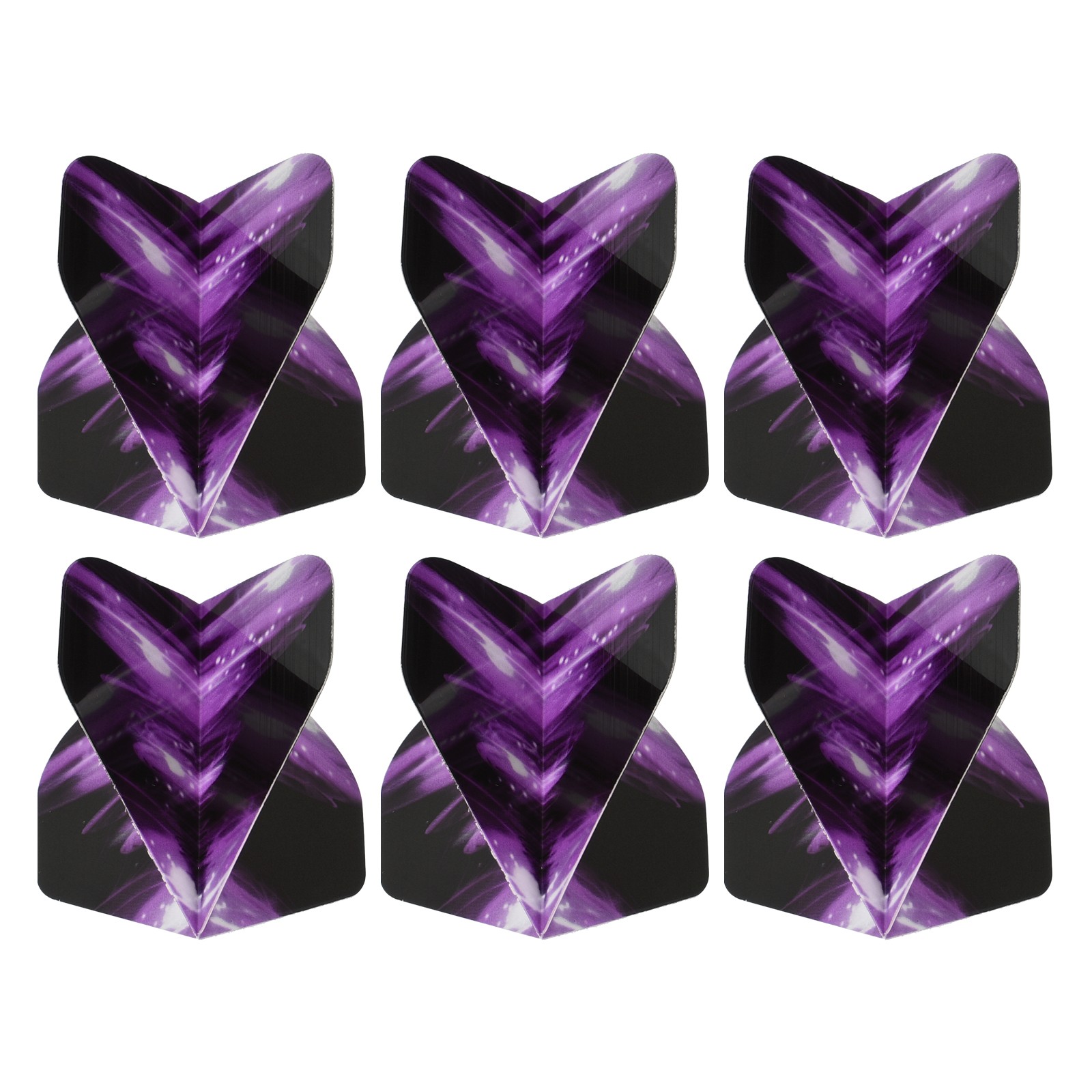 Dart Flights, 6 Pack PET Darts Accessories Black, Purple