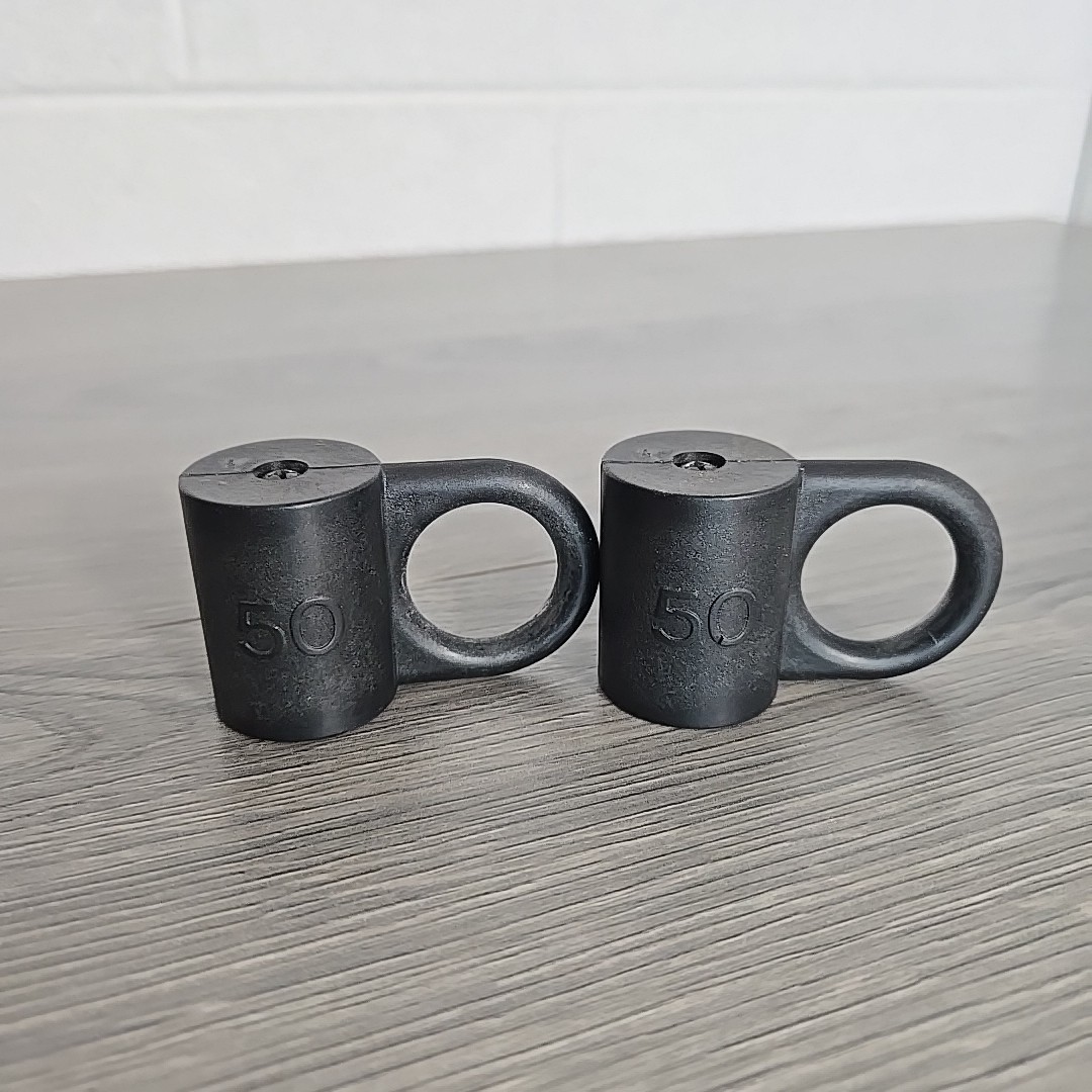 BOWFLEX 2- 50 LB POWER ROD END CAPS  WITH SCREWS