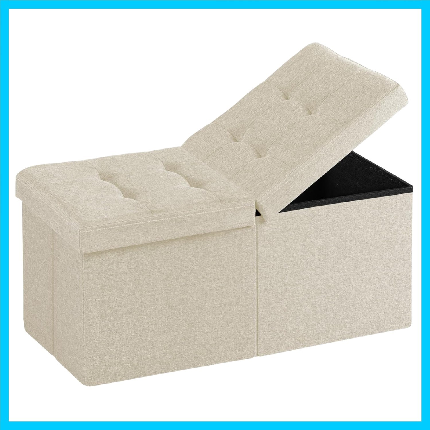 30-INCH Ottoman with Storage, Footrest Storage Bench, End of Bed Bench Coffee...