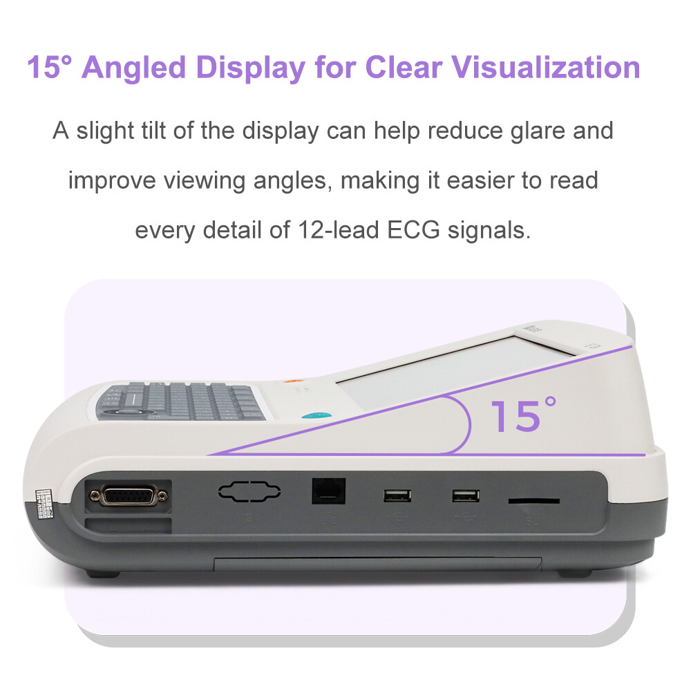 12 channel ECG Machine with interpretation for advisory diagnosis FDA approved