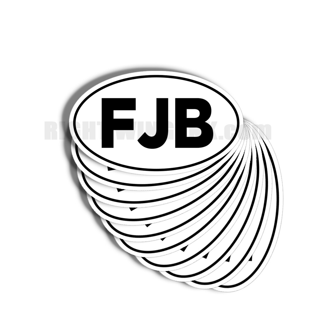 FJB - F Joe Biden 100 pack of Oval Bumper Stickers Anti Biden 5" wide 100 Pack