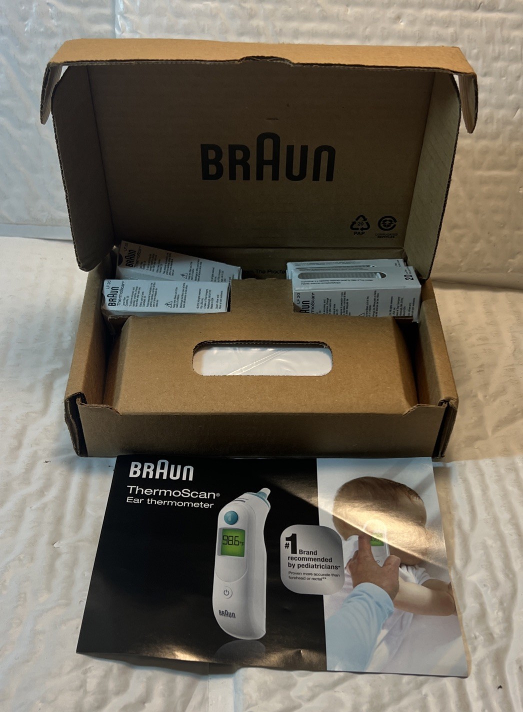 Braun ThermoScan 6 ExacTemp Ear Thermometer Color-Coded Digital Display IRT6515