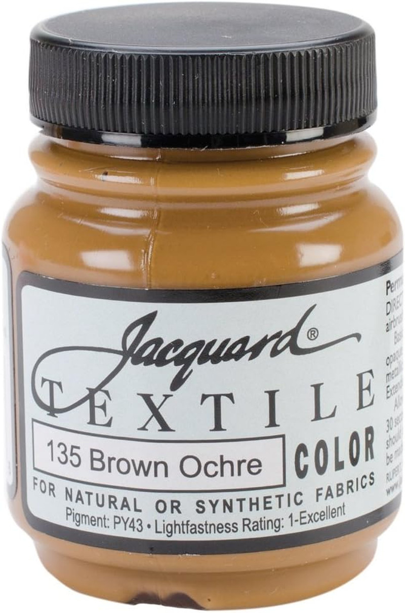 2.25 Oz Jar Color Brown Ochre for Clothes Furniture Upholstery