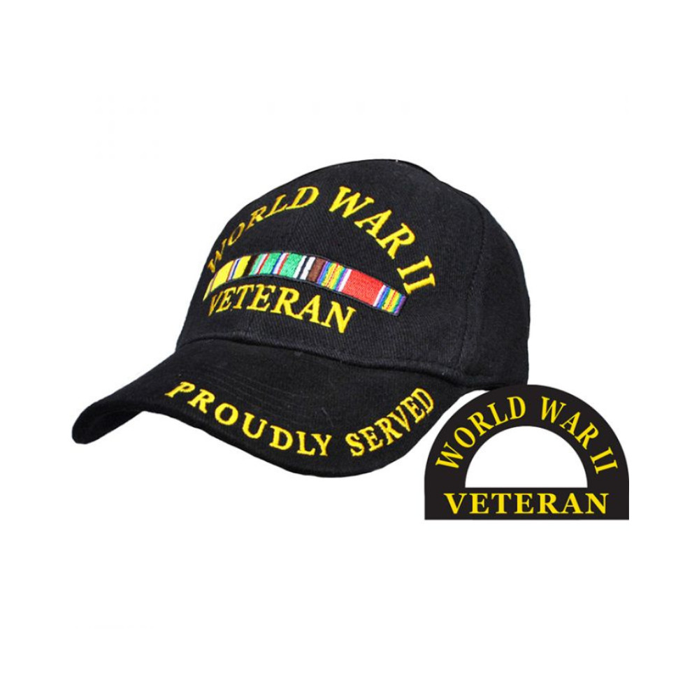 US Military World War II Veteran Proudly Served Cap Official Licensed