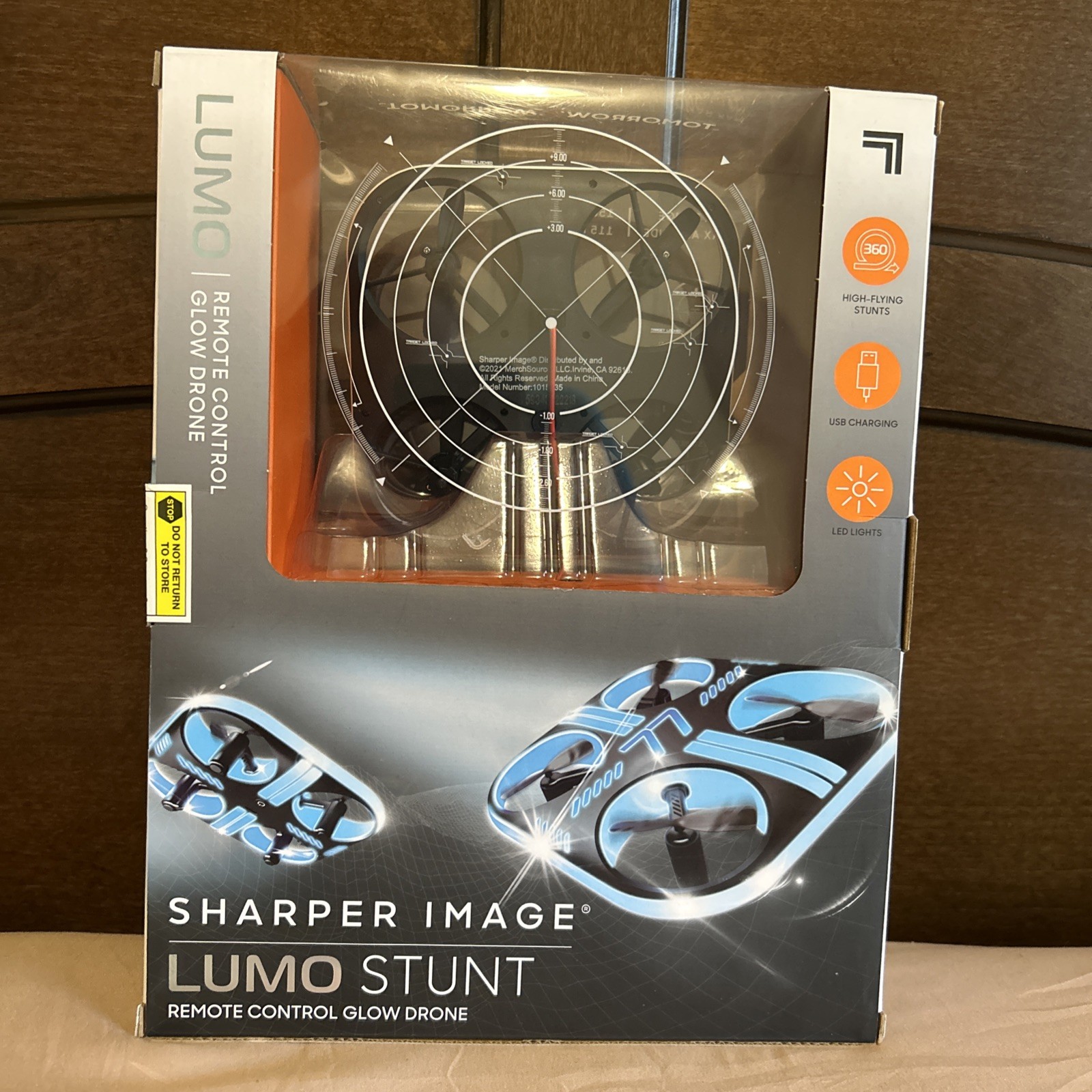 SHARPER IMAGE Lumo Stunt Remote Control LED Glow Drone - 2.4 GHz - New  T7