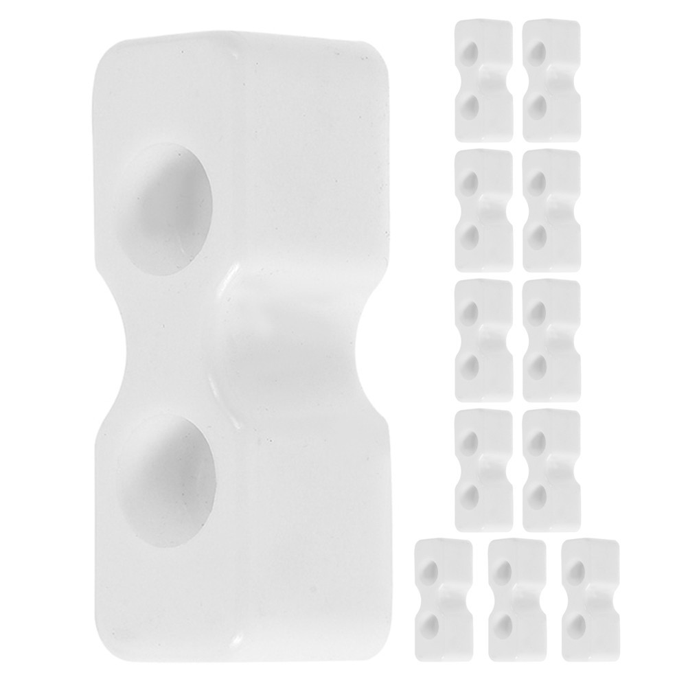 12Pcs Reusable Plastic Bed Frame Peags for Crib Board Hardware Support White