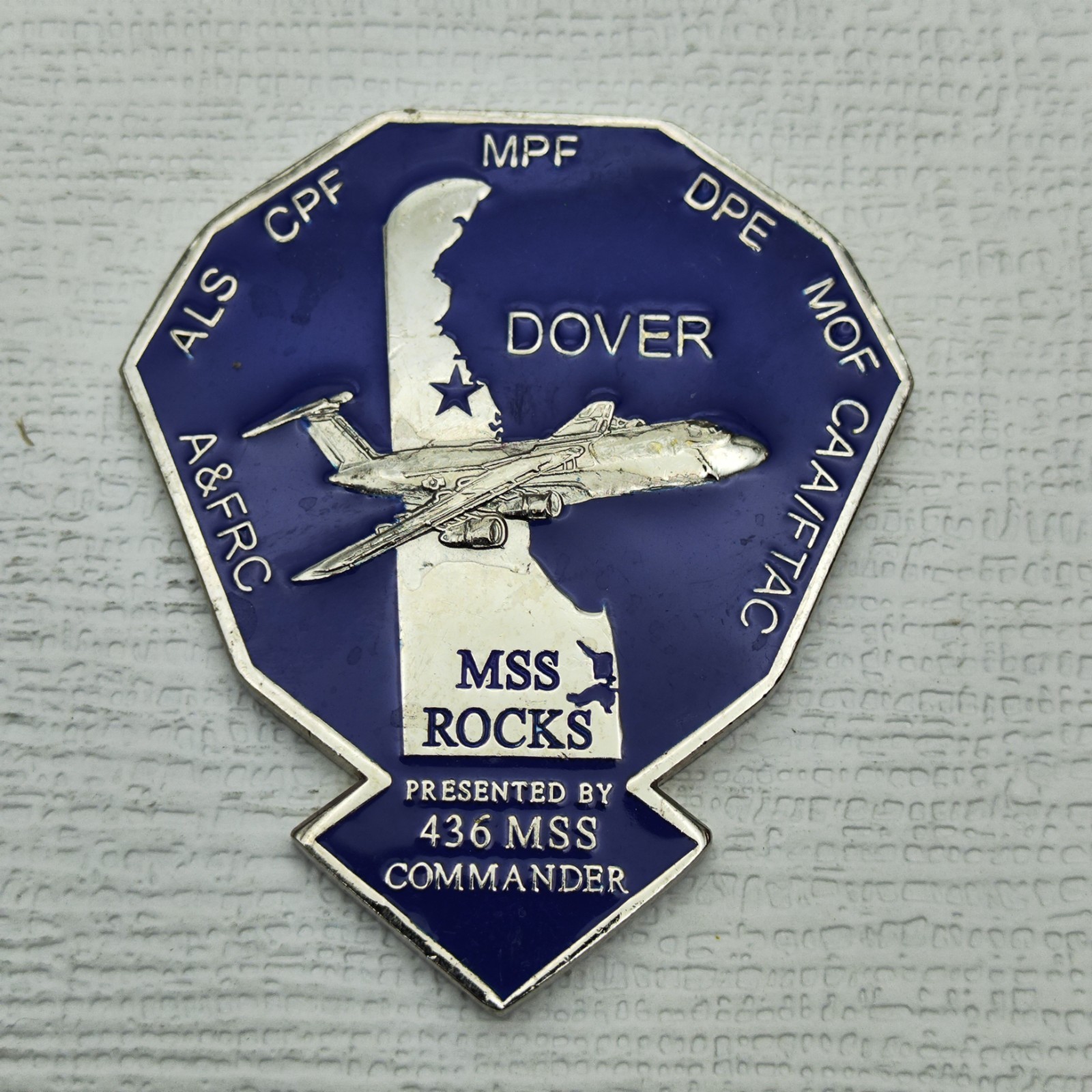 USAF 436th Mission Support Sq Challenge Coin