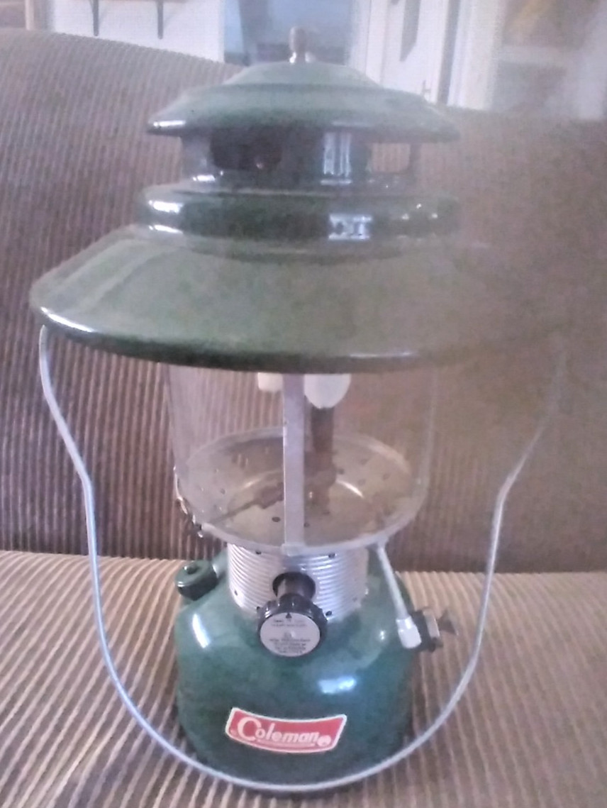 Vtg 1966 Coleman Lantern Dual Mantle Model 228F Big Hat Original Box Never Used!