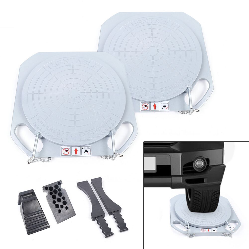 5 Ton Wheel Alignment Turn Plates Car Truck Front End Wheel Tool Durable 1 Pair