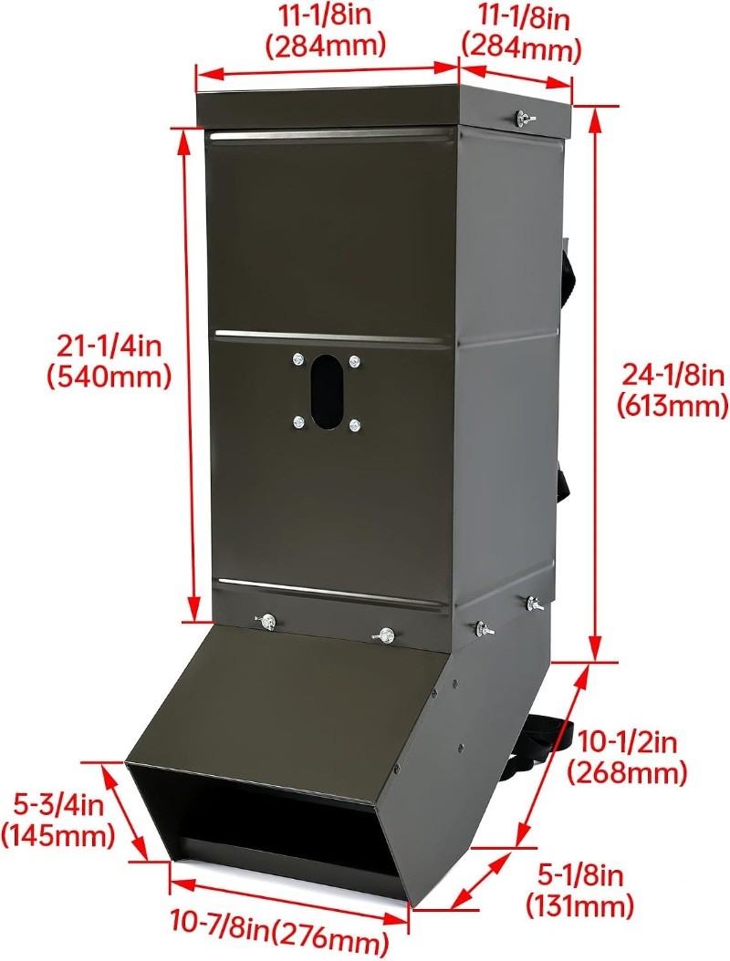 Tree Protein Hanging Deer Feeder with Waterproof Cover and Mounting Straps