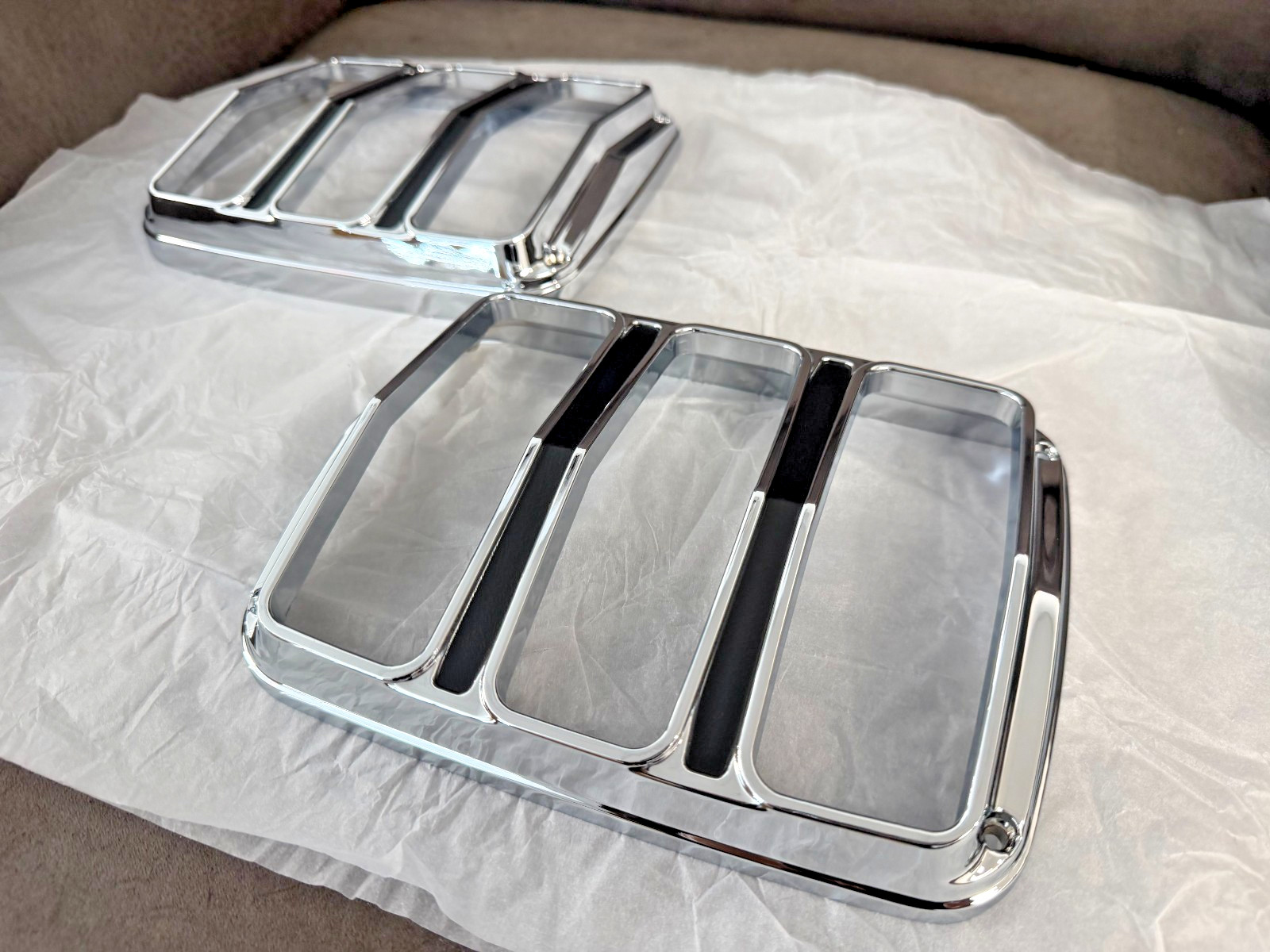 1964 1965 1966 Ford Mustang Tail Light Chrome Bezel LH & RH PAIR